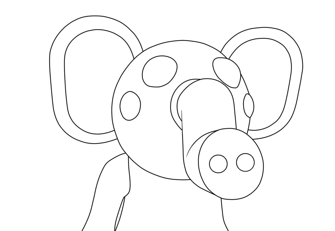 Online coloring book: Roblox elephant coloring book
